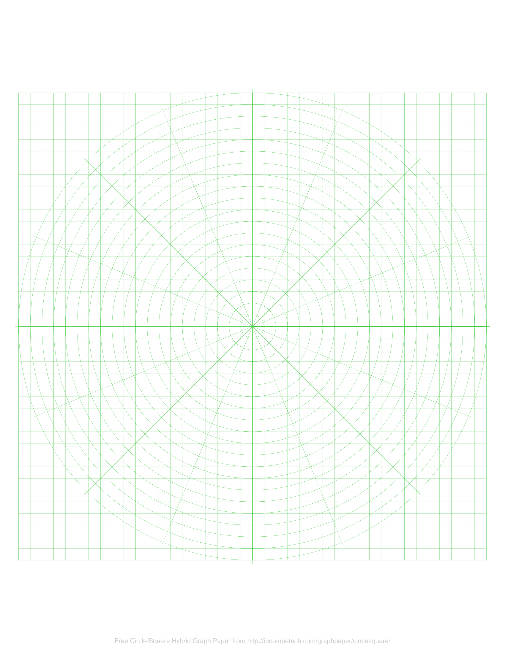 Free Online Graph Paper Radial Square Hybrid
