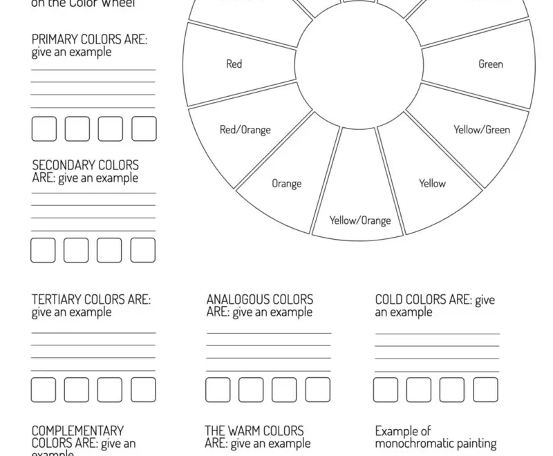 Free Printable Color Wheel Templates