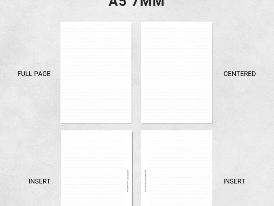 Free Printable Graph Lined Paper A4 A5 Letter Half Noty Studio