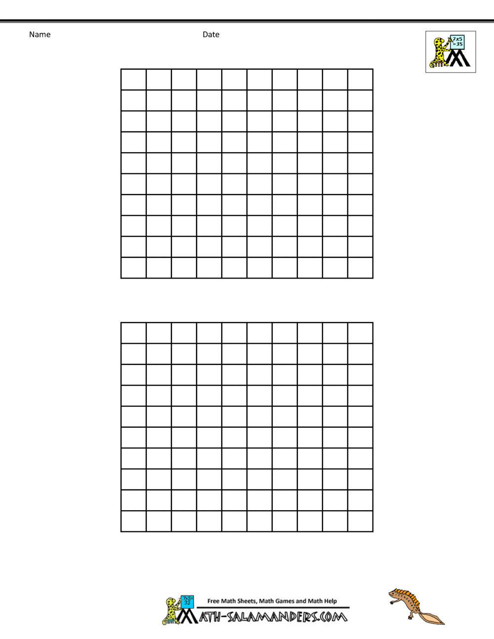 Free Printable Hundred Number Chart