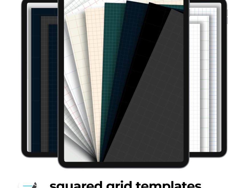 Free Squared Digital Paper 5mm 7mm 10mm 1 4 Inch 1 2 Inch And 1 Inch Grid Spacing That Matches Physical Paper 10 Colours 50 Templates R GoodNotes