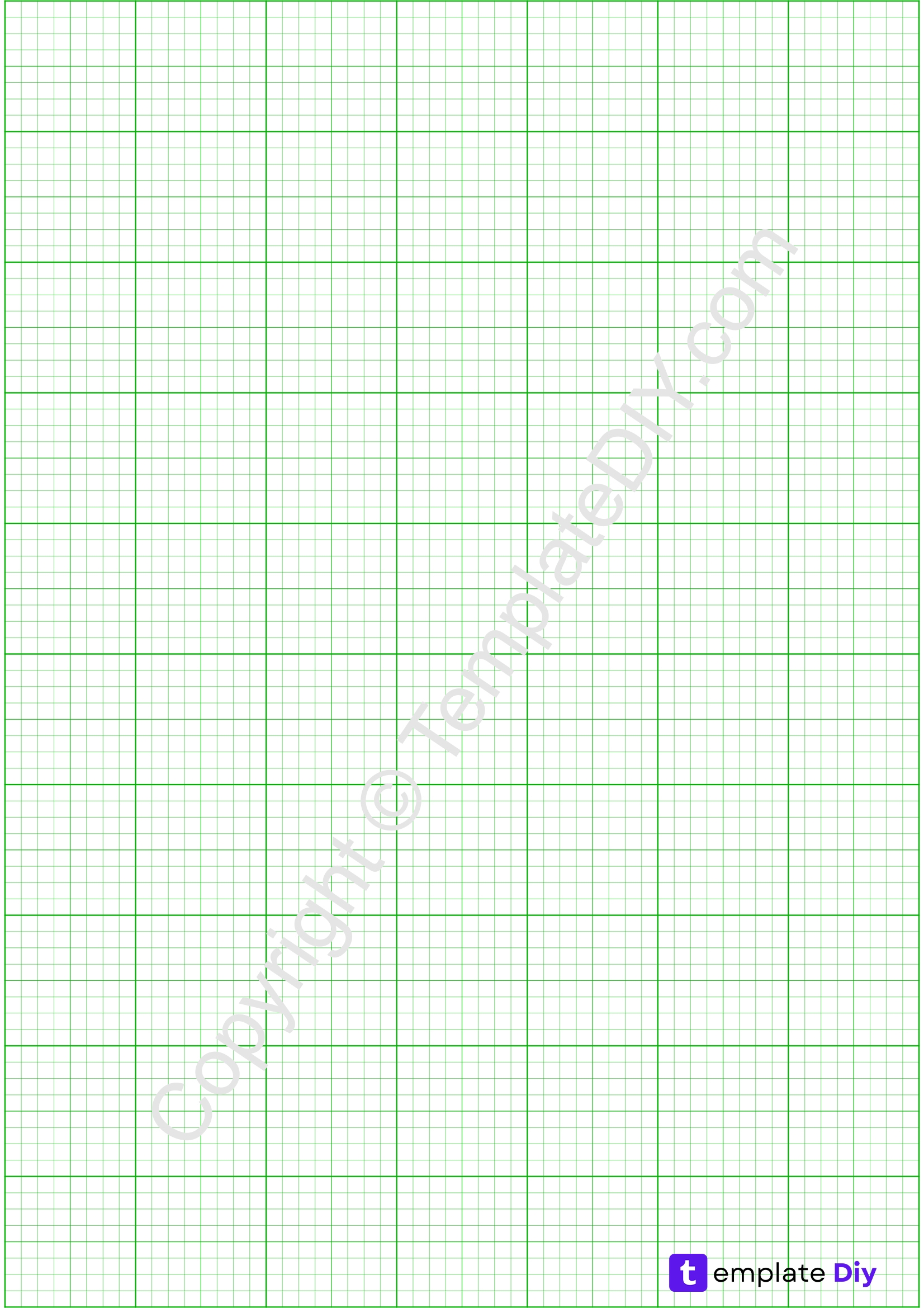 Full Page Graph Paper Grid Paper Template Printable PDF