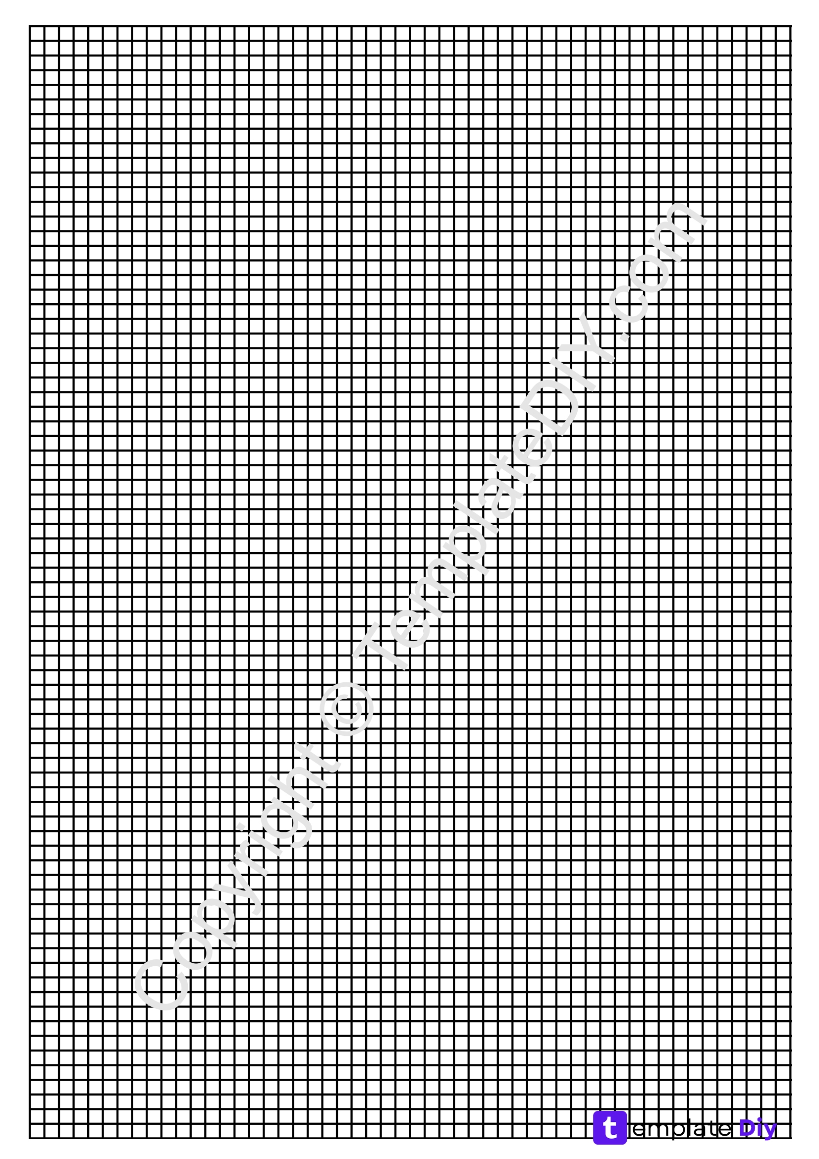 Full Page Graph Paper Grid Paper Template Printable PDF