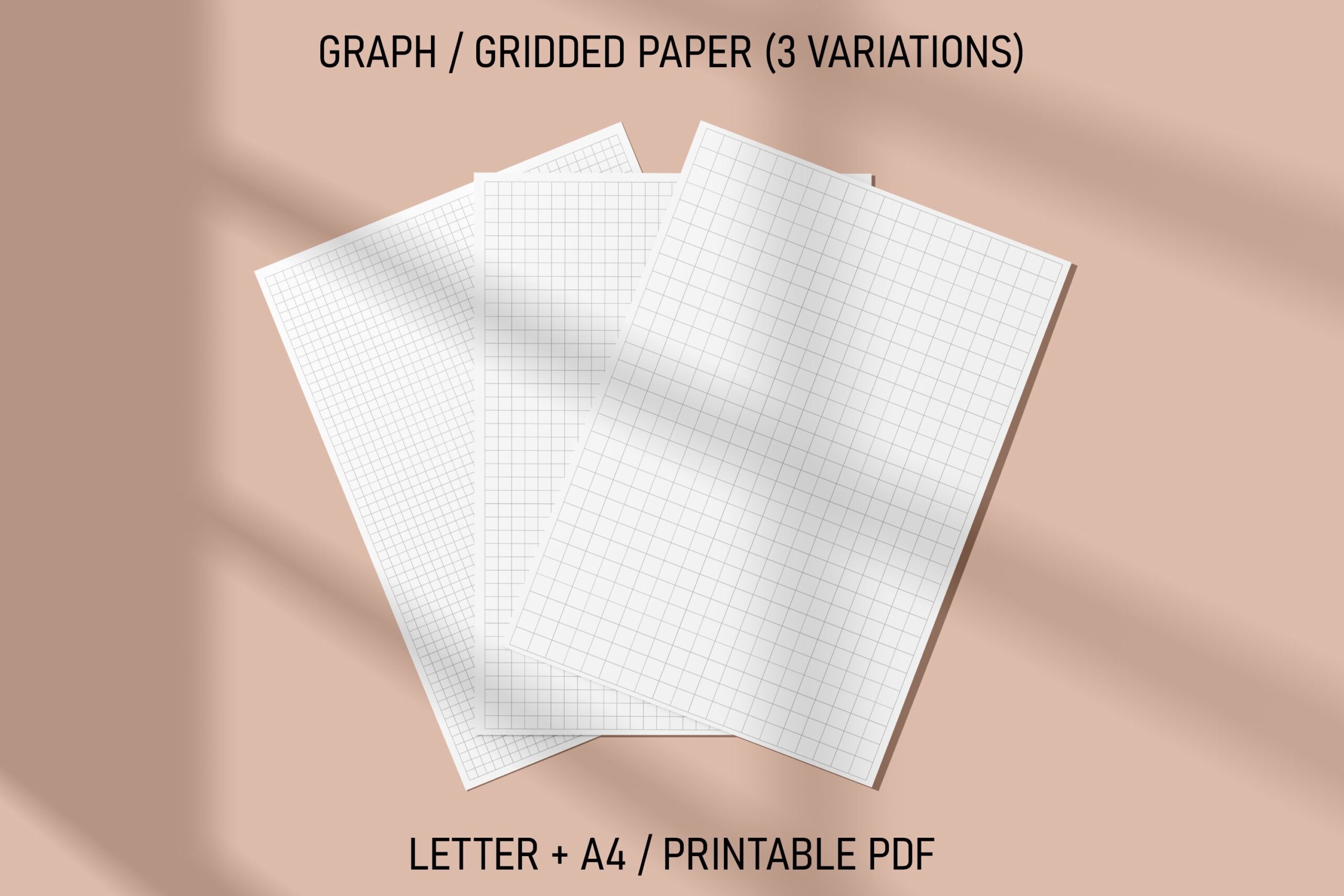 Graph Gridded Paper 3 Scales Printable PDF A4 Letter KDP Interior Etsy