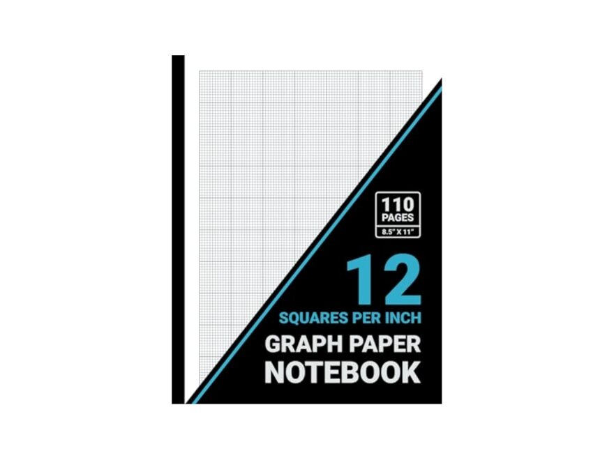 Graph Paper 12 Squares Per Inch Notebook 1 12 Inch Squares 12x12 Grid Graph Paper Pad For Math Science Engineering Students Teachers 8 5 X 11 110 Pages Black Cover Publishers Sachi Amazon Books