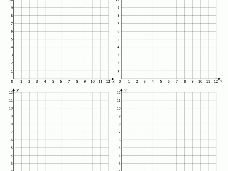 Graph Paper 4x4 Blue Planet Square Coordinate Plane With XY Axis And With Numbers 4x4 Quad Ruled 4 Quadrant Grid 1 Per Page 100 Numbered Pages 50 Double Sided