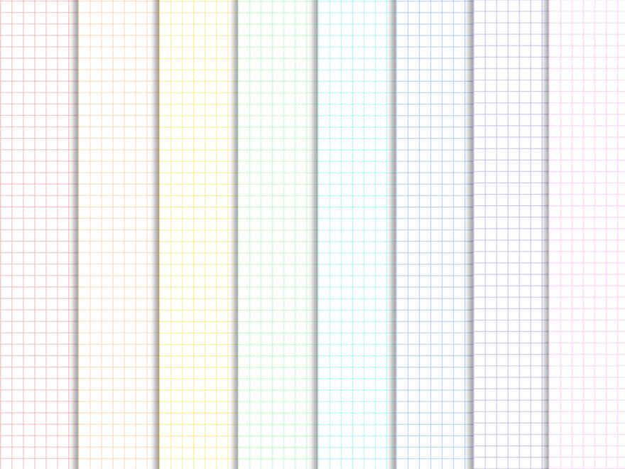 Graph Paper Bundle Of 16 Templates Rainbow Colors Printable And Digital Notebook Paper 5 Mm Graph Grid A4 Letter Instant Download PDF Etsy