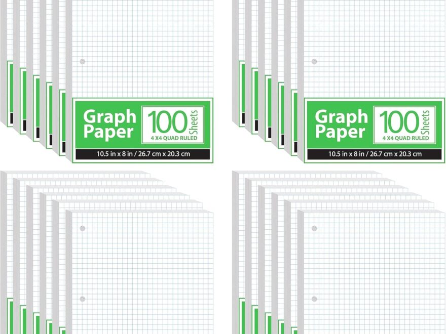 Graph Paper Large Squares Graph Refill Paper Quad Ruled 4 1 8 3 8 X 10 7 8 White 100 Sheets Graph Paper Printable Pdf