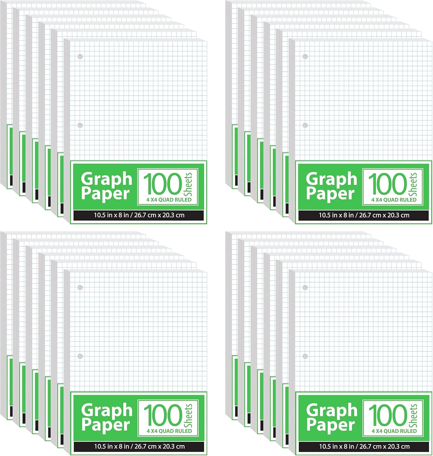 Graph Paper Large Squares Graph Refill Paper Quad Ruled 4 1 8 3 8 X 10 7 8 White 100 Sheets Graph Paper Printable Pdf