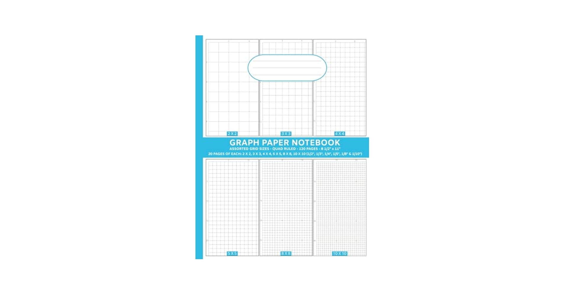 Graph Paper Notebook Assorted Grid Sizes Quad Ruled 120 Pages 8 1 2 X 11 For College University Math Science Engineers Etc With Number Markers Table Of Contents Grandpa McDonald Books Amazon 