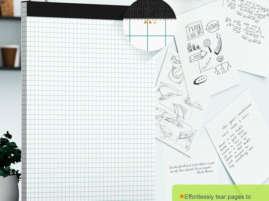 Graph Paper Notepad Graphing Paper 8 5 X 11 Legal Pad Graph Paper Pad 6 Pack Grid Pad Paper