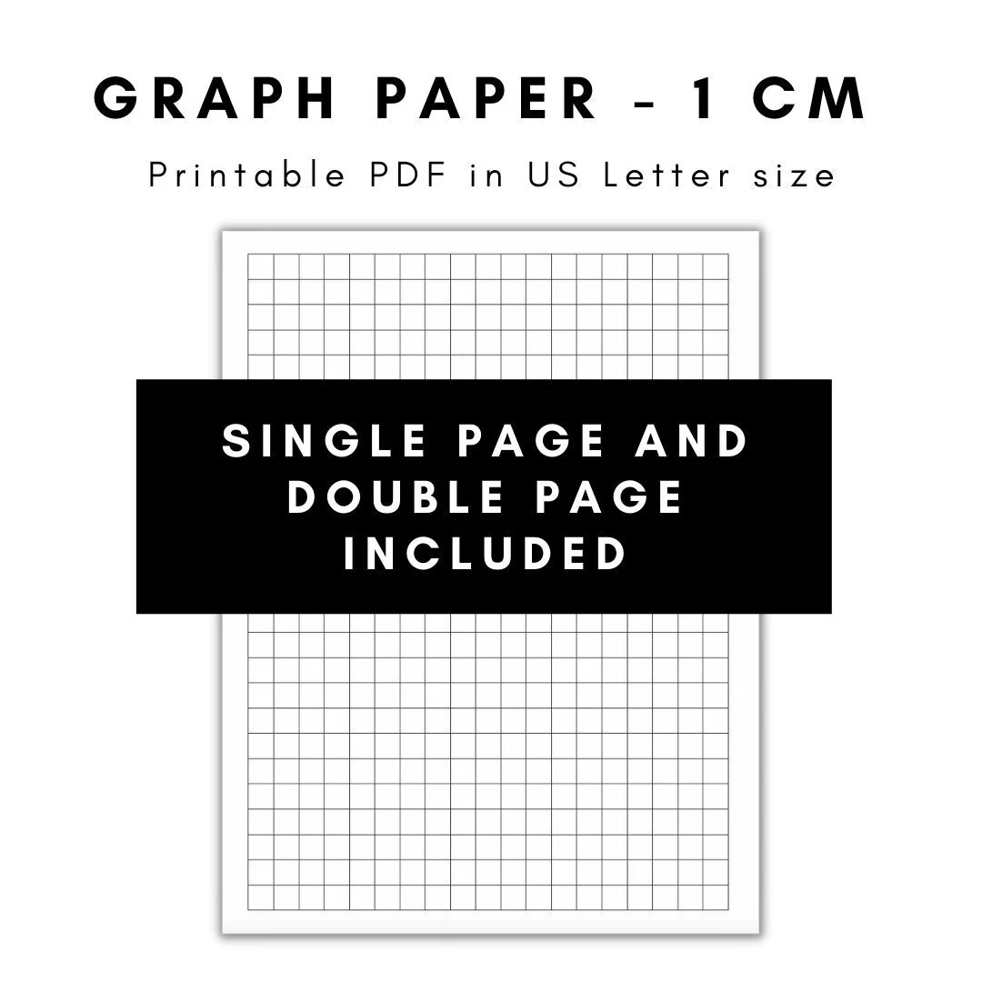Graph Paper Printable Graph Paper Graph Paper Printable Graph Paper 1 Cm 1 Cm Graph Paper Etsy