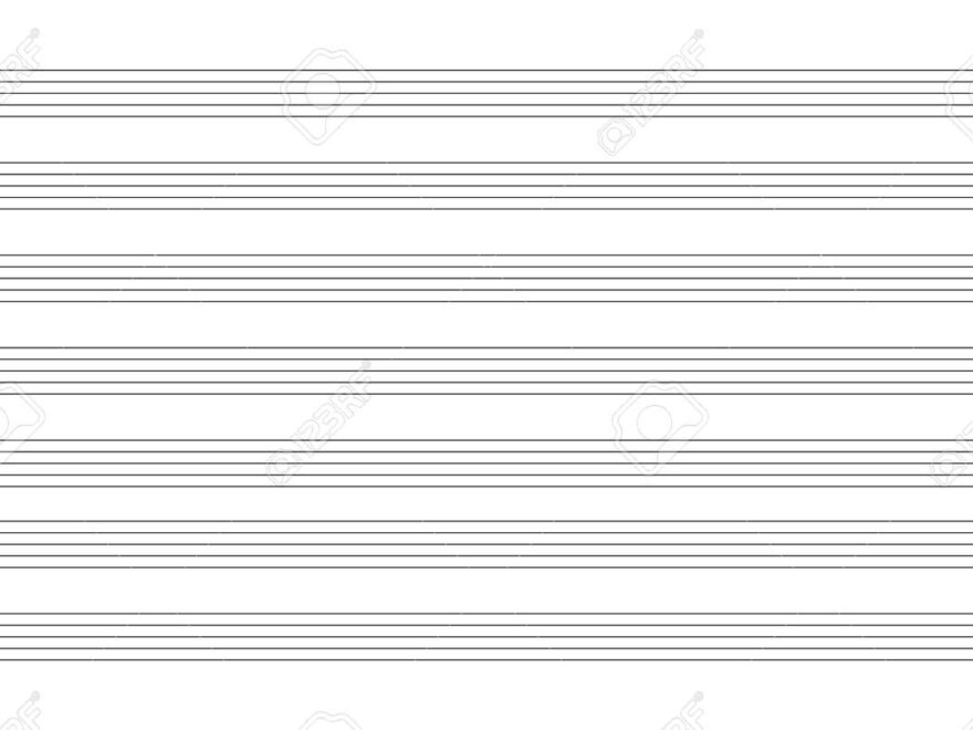 Graph Paper Printable Grid Paper With Stave On A White Background A Blank Music Sheet Paper With Staff Geometric Pattern For Composition Education School Lined Paper Blank Size Reversal A5 Royalty Free