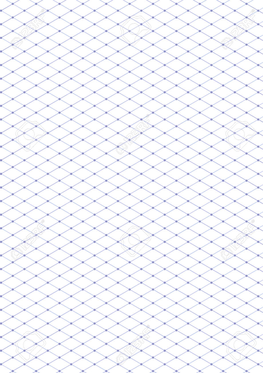 Graph Paper Printable Isometric Color Grid Paper With Color Lines Geometric Background For School Textures Notebook Diary Notes Print Books Realistic Lined Paper Blank Size A4 Royalty Free SVG Cliparts Vectors And
