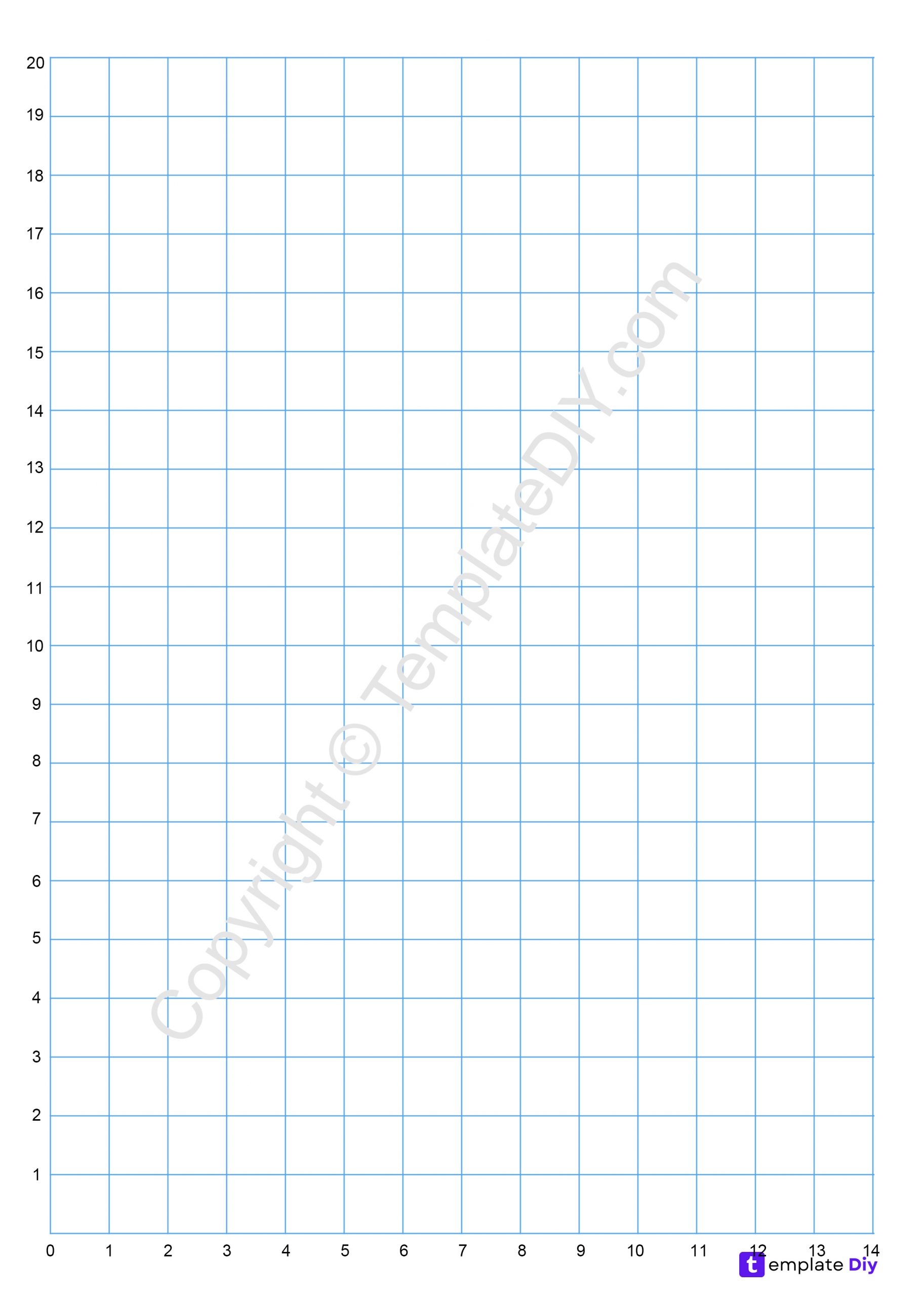 Graph Paper With Numbers Template Printable Blank PDF