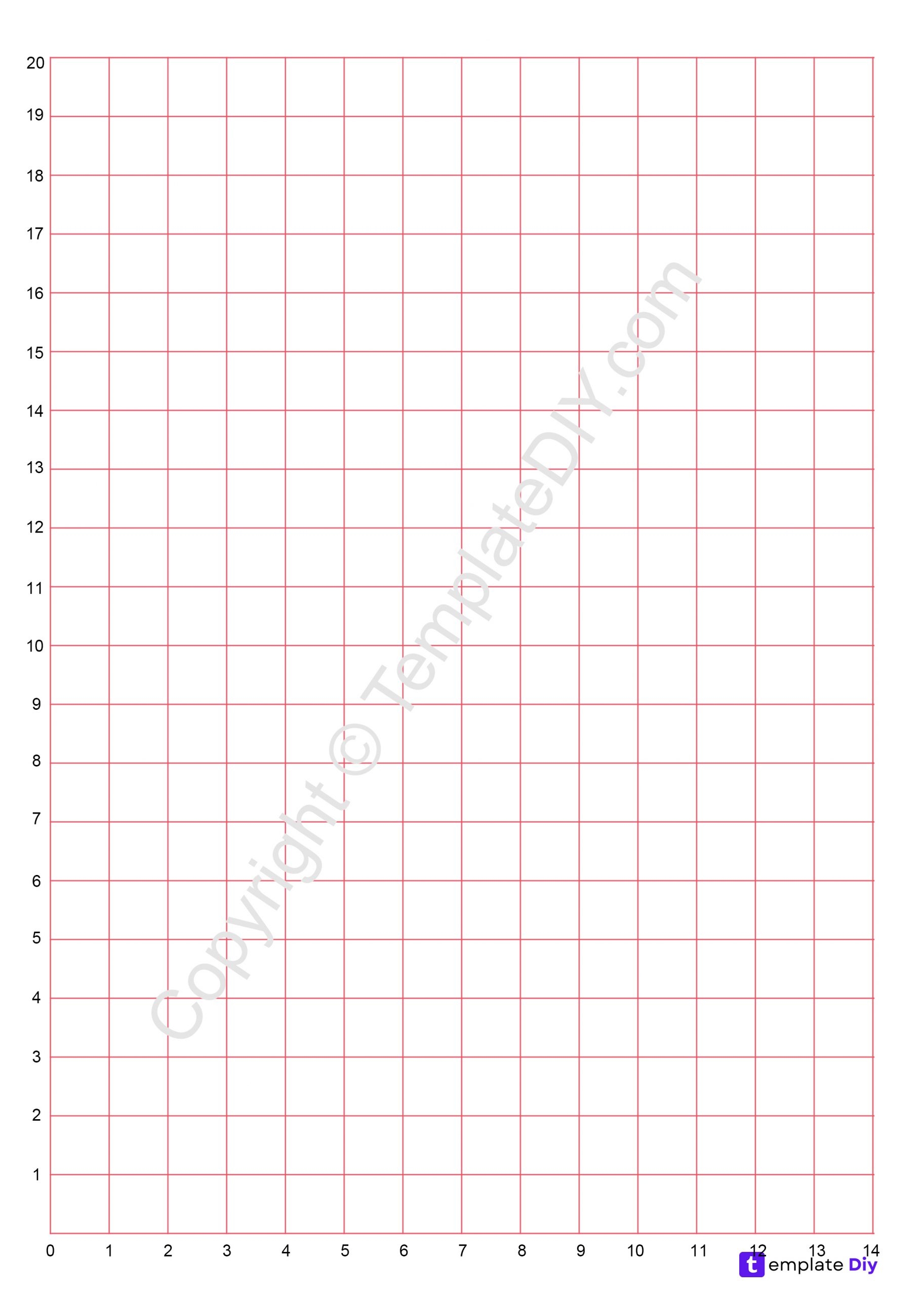 Graph Paper With Numbers Template Printable Blank PDF