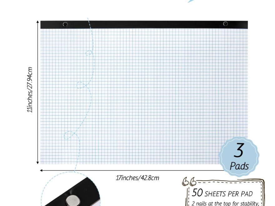 Graphing Paper 11x17 Graph Paper 3 Pads 4x4 Grid 150 Sheets Total Grid Paper Notebook