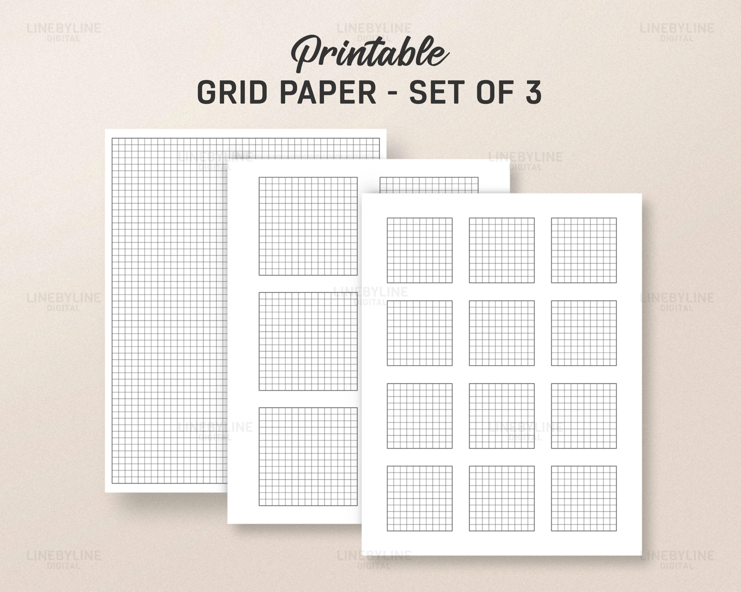 Grid Paper Blank Grid Paper Printable Grid Paper Graph Paper Blank Graph Paper Printable Graph Paper 0 5cm Grid Paper 5mm Grid Paper Etsy