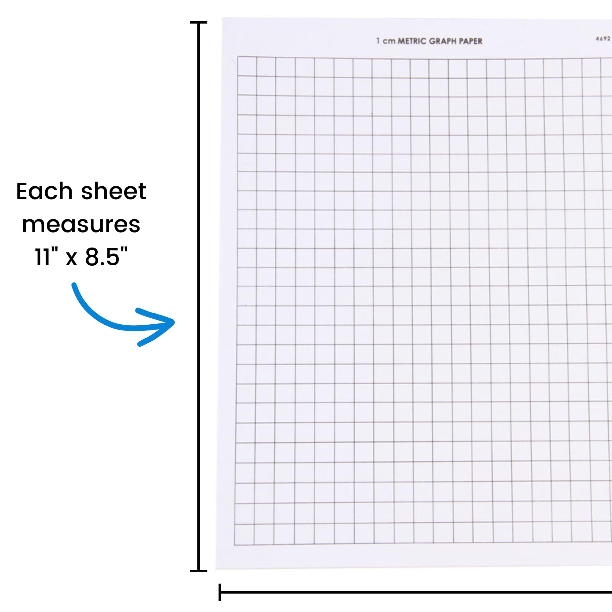 Hand2mind Graph Paper 11 X 8 1 2 1 Cm Grid Pack Of 100 Amazon ae Office Products