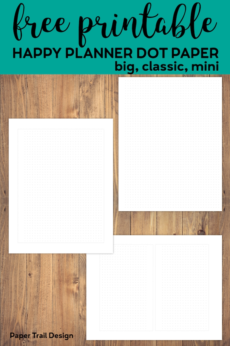 Happy Planner Dot Grid Paper Free Printable Paper Trail Design