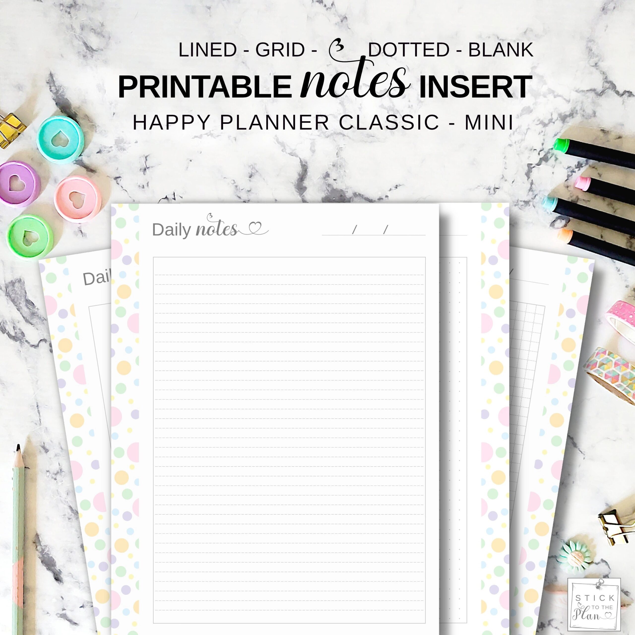 Happy Planner Mini Printable Free Graph Paper