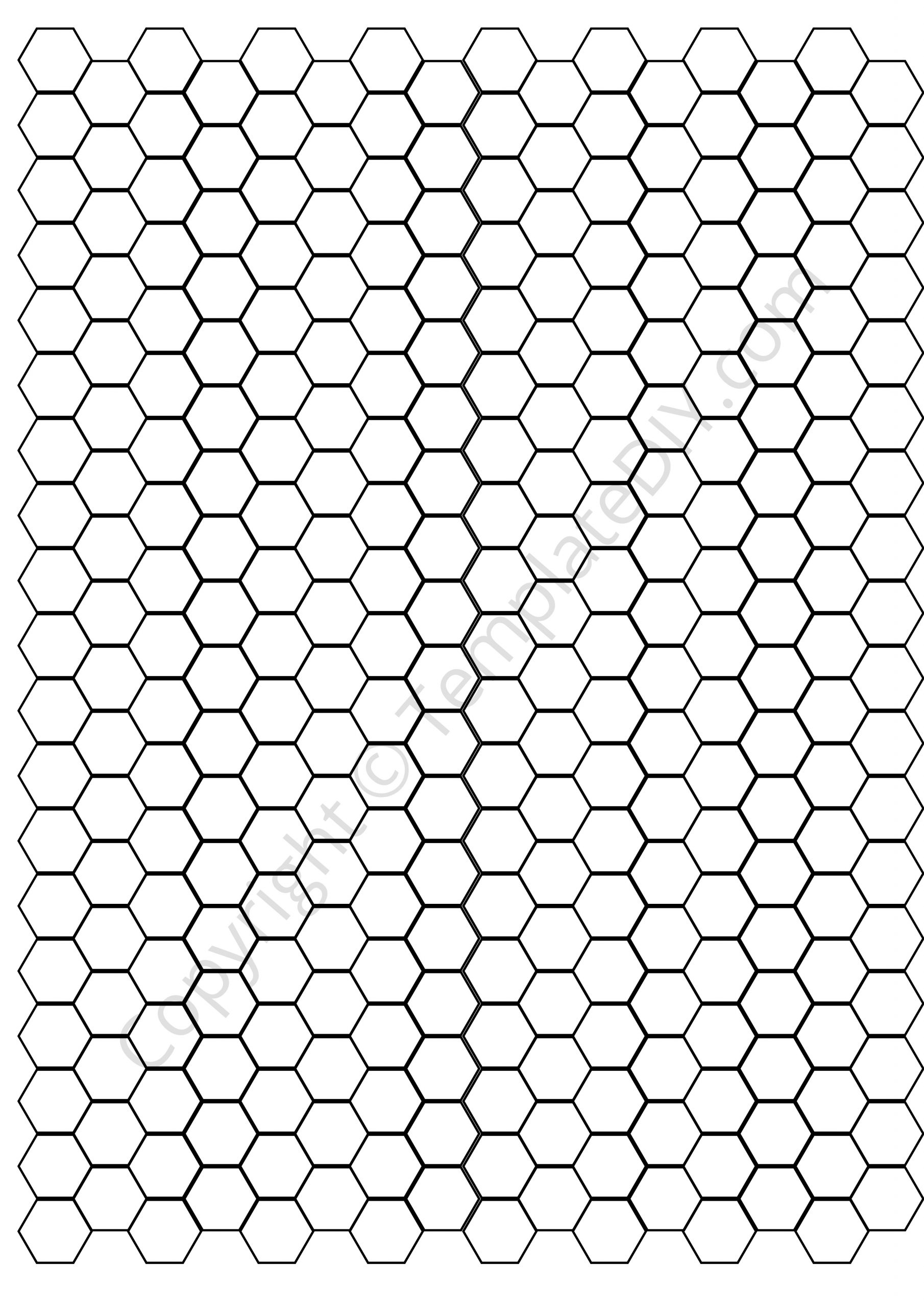 Hexagon Graph Paper Grid Paper Template Printable PDF Hexagon Graph Paper Grid Paper Template Printable PDF