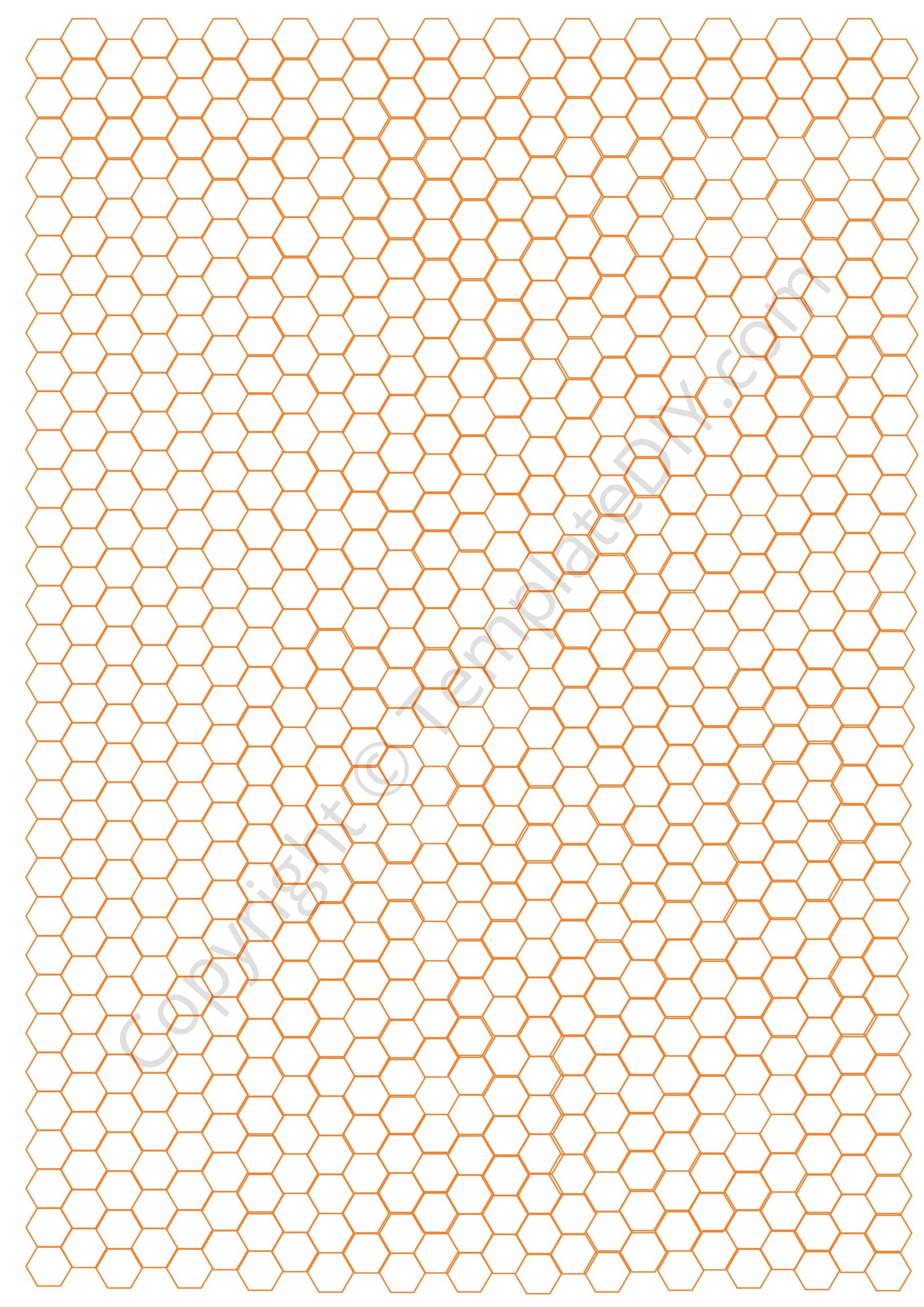 Hexagon Graph Paper Grid Paper Template Printable PDF