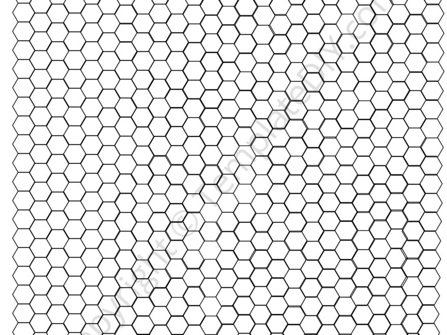Hexagon Graph Paper Grid Paper Template Printable PDF