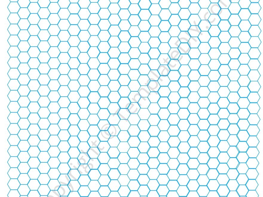 Hexagon Graph Paper Grid Paper Template Printable PDF