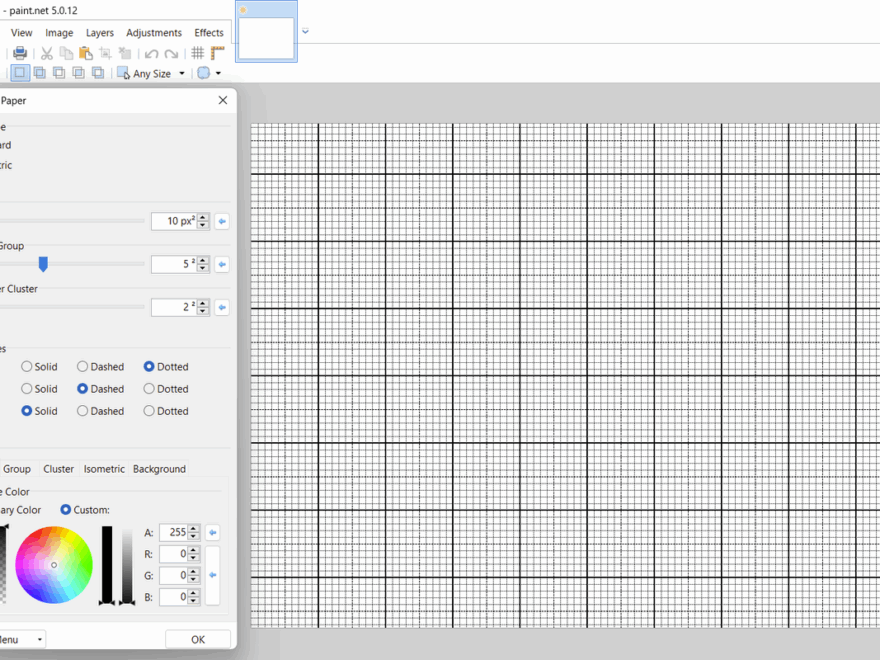 How To Create Graph Paper In 5 0 12 Paint NET Discussion And Questions Paint NET Forum