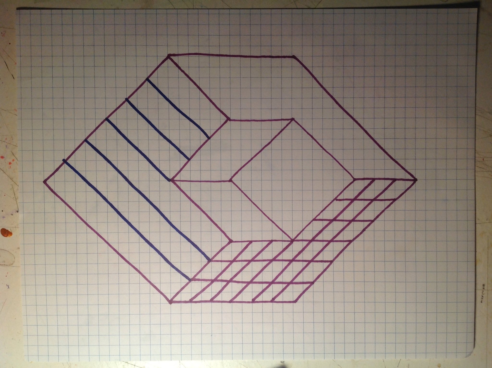 Graph Paper Drawing Illusions Graph Paper Drawing Illusions