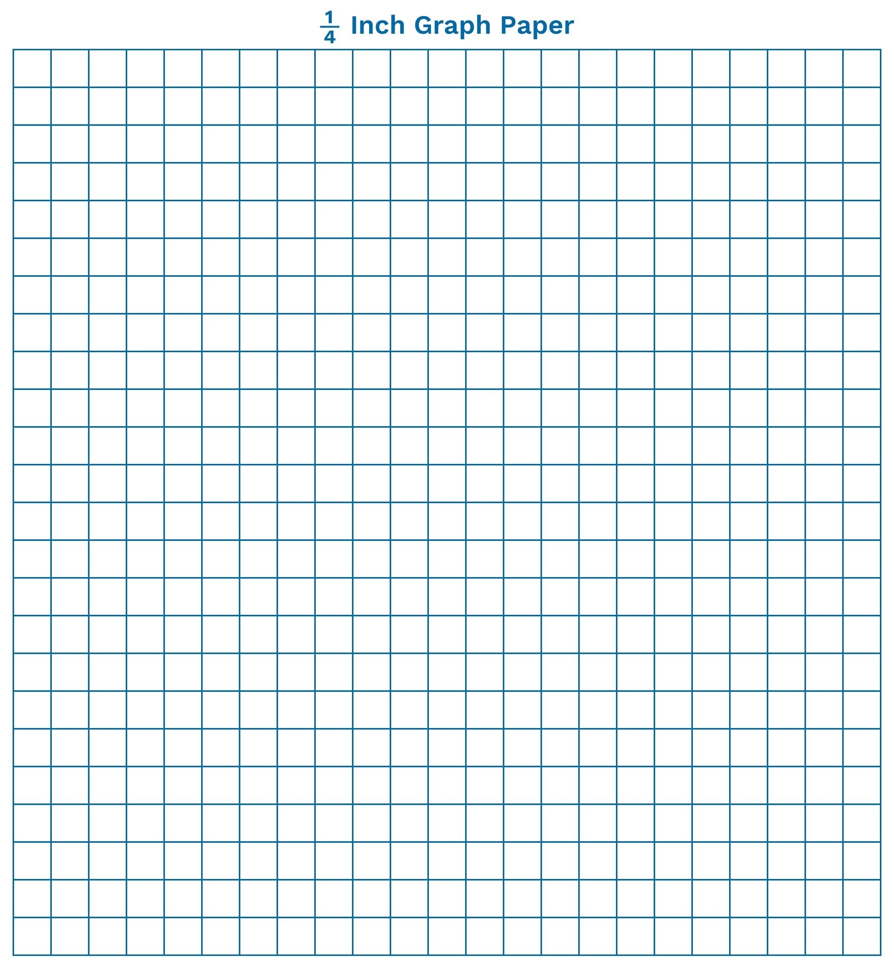 Graph Paper Printable 1/4 Inch