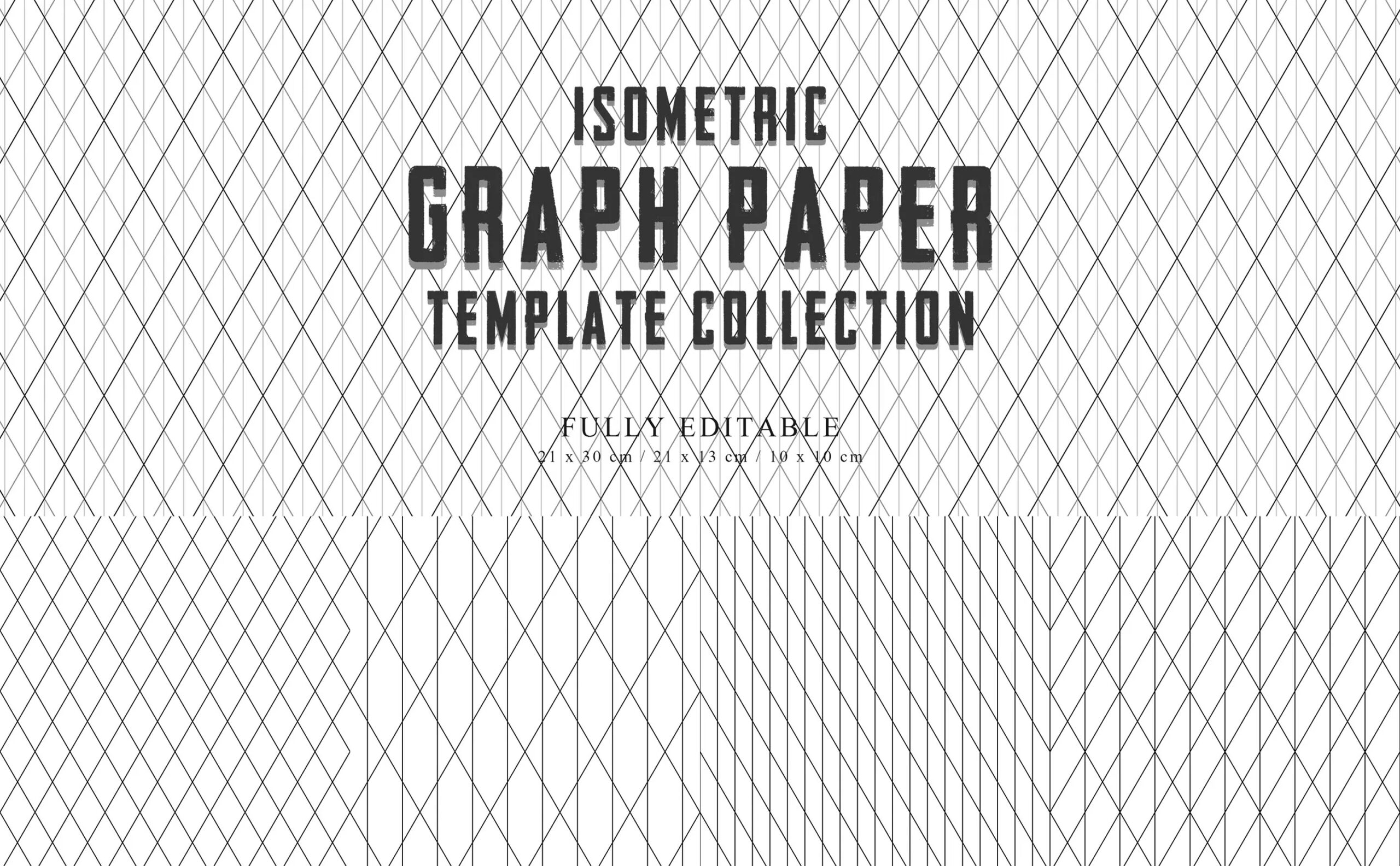 Isometric Graph Paper Template Collection Photoshop Patterns Journal Graph Paper Digital Graph Paper Editable Printable A4 Etsy