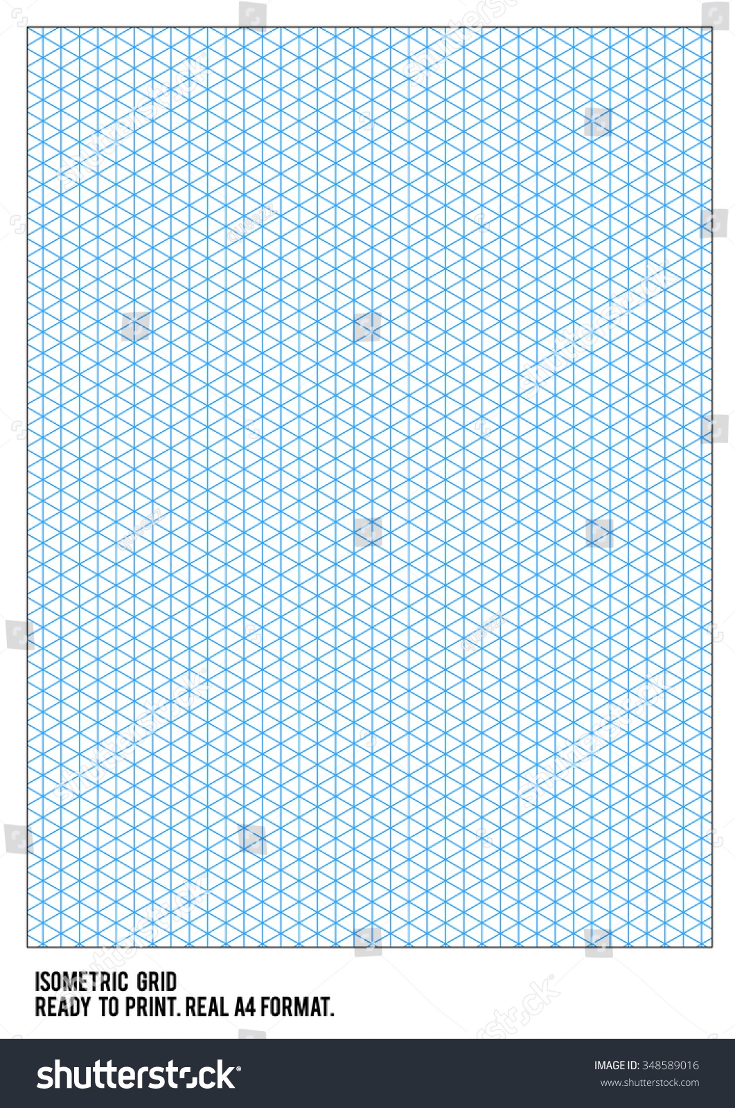 Isometric Grid Paper Ready Print Real Stock Vector Royalty Free 348589016 Shutterstock