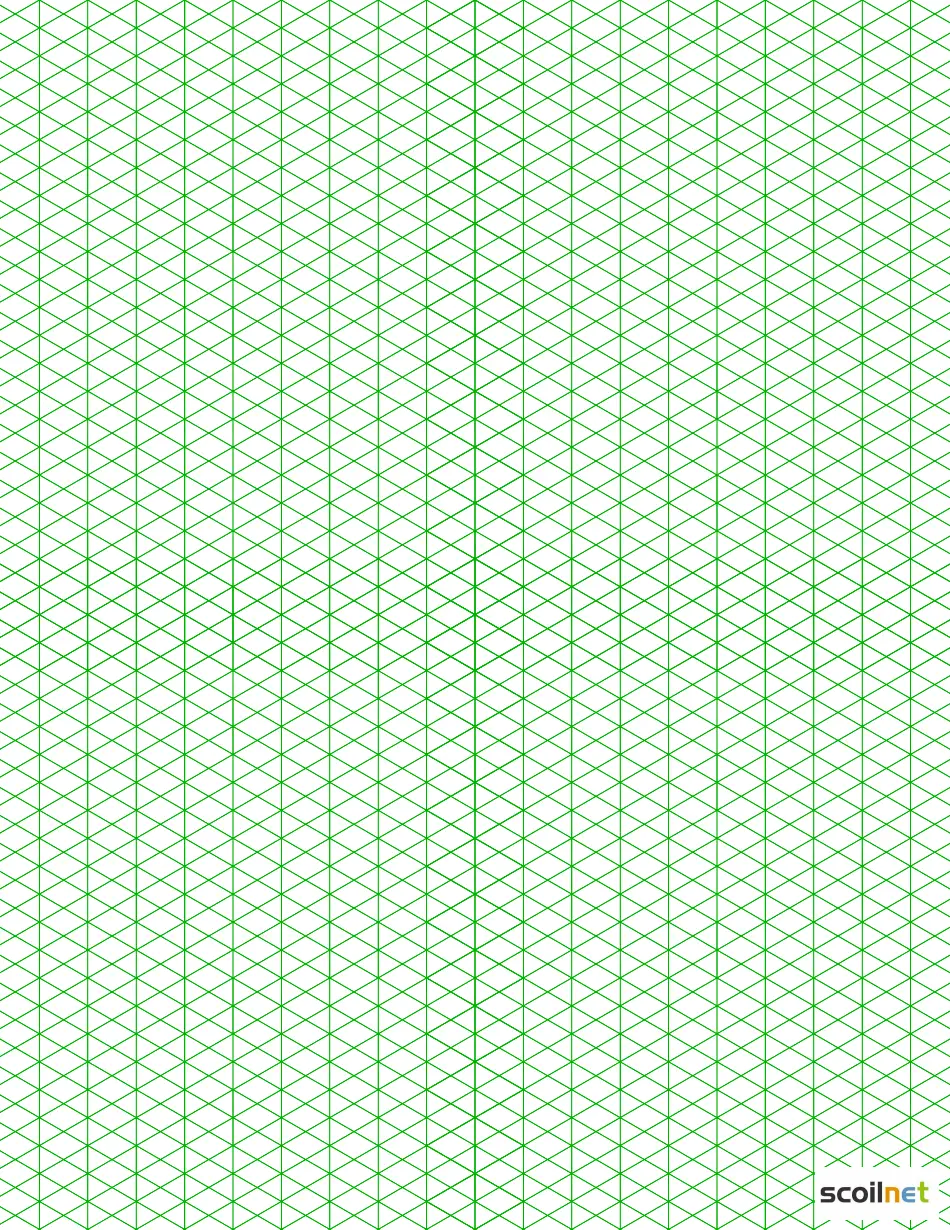 Isometric Triangular Graph Paper Green Download Printable PDF Templateroller