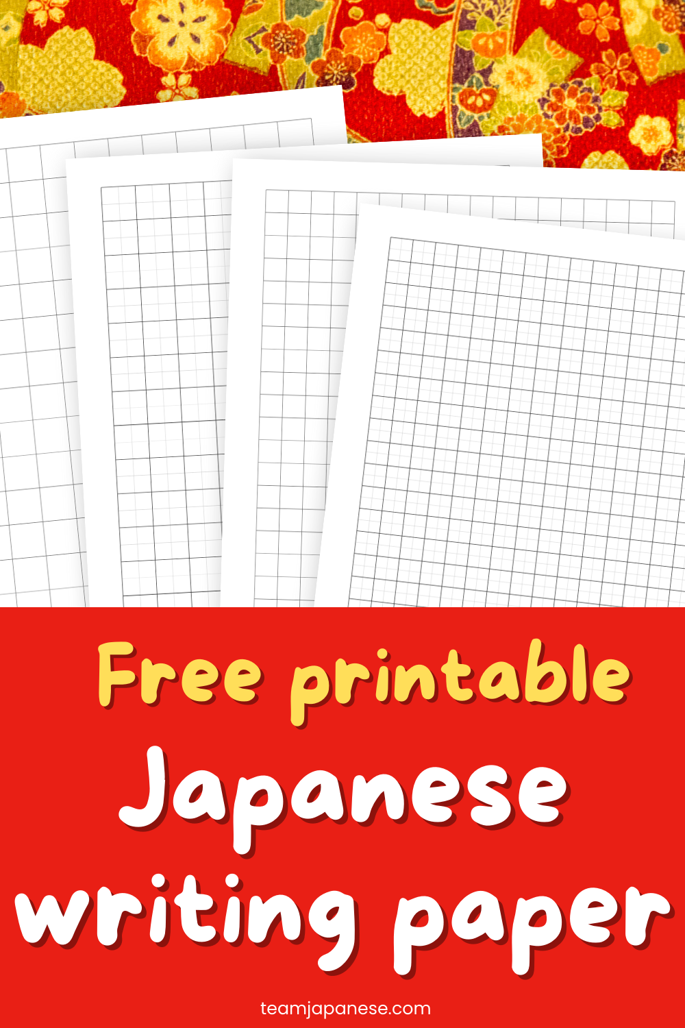 Japanese Writing Paper FREE Printable Blank Japanese Writing Sheets Team Japanese