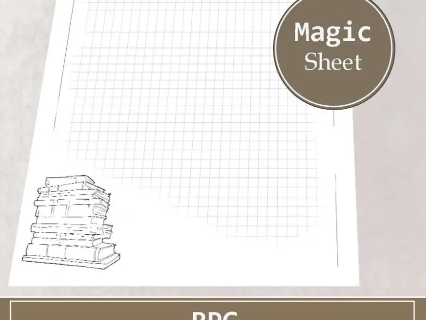 Journal Page 08 Magic Checkered Page Dices N Ink DriveThruRPG