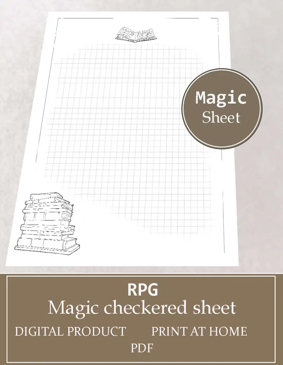 Journal Page 08 Magic Checkered Page Dices N Ink DriveThruRPG