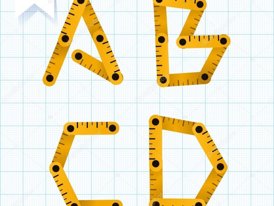 Letters A B C D On A Blue Graph Paper Stock Vector By illuland 54291415