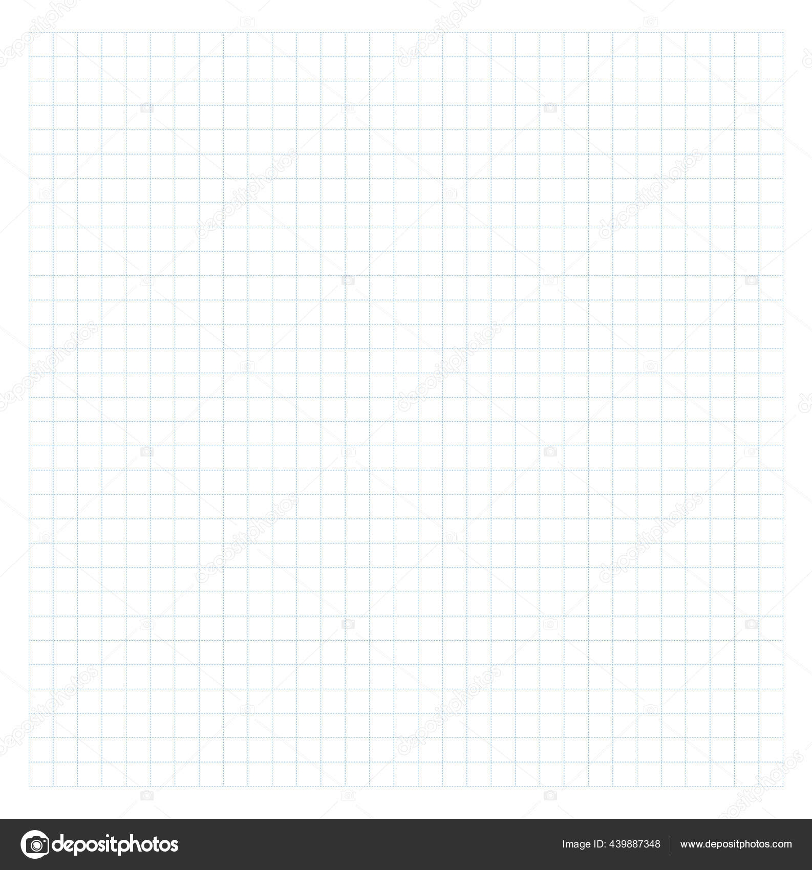 Light Blue Square Grid Paper Vector Background Math Sheet Blank Stock Vector By shiva13 439887348