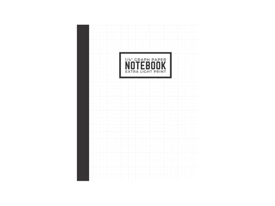 Light Print Graph Paper Notebook 1 4 Squares 4 Squares Per Inch Black 8 5 X 11 Notebook Thin Light Gray Lines For Math Science Charts Needlepoint Pixel Art Writing