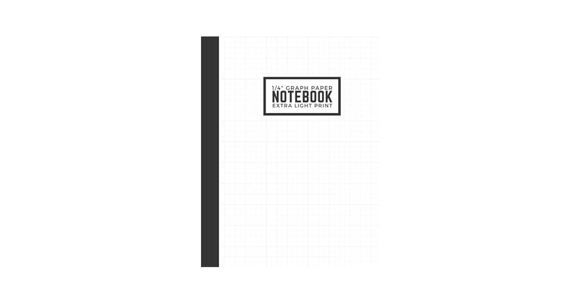 Light Print Graph Paper Notebook 1 4 Squares 4 Squares Per Inch Black 8 5 X 11 Notebook Thin Light Gray Lines For Math Science Charts Needlepoint Pixel Art Writing 