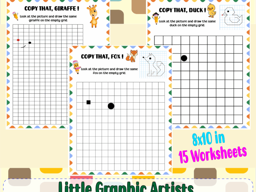 Little Graphic Artists Draw Copy Your Animal On The Grid Made By Teachers