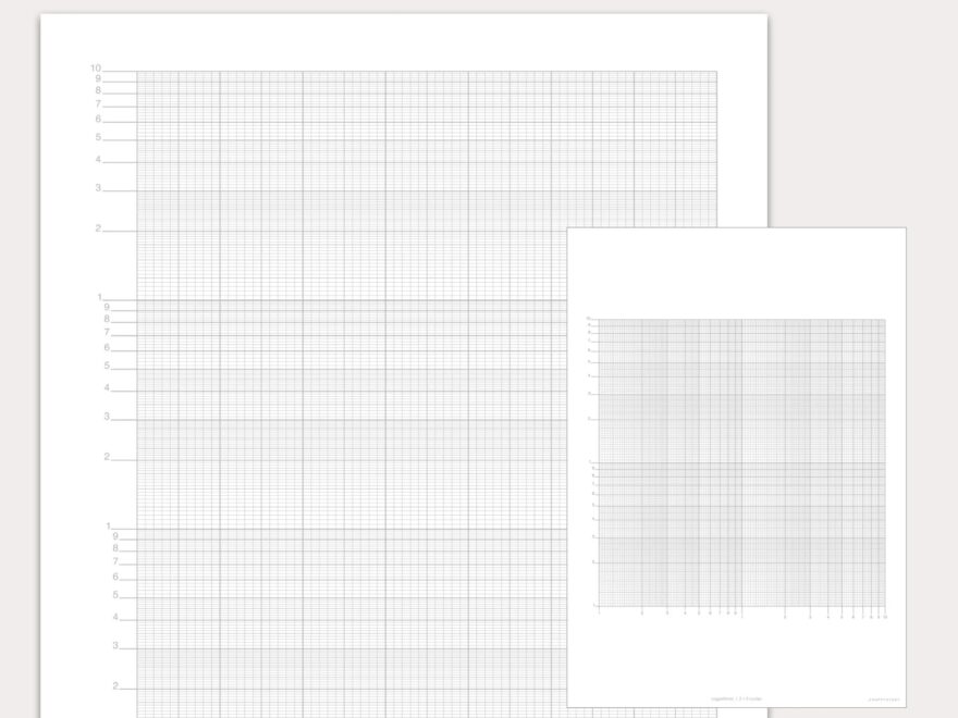 Logarithmic Graph Paper Templates semi log Log log PDF Digital Printable Etsy