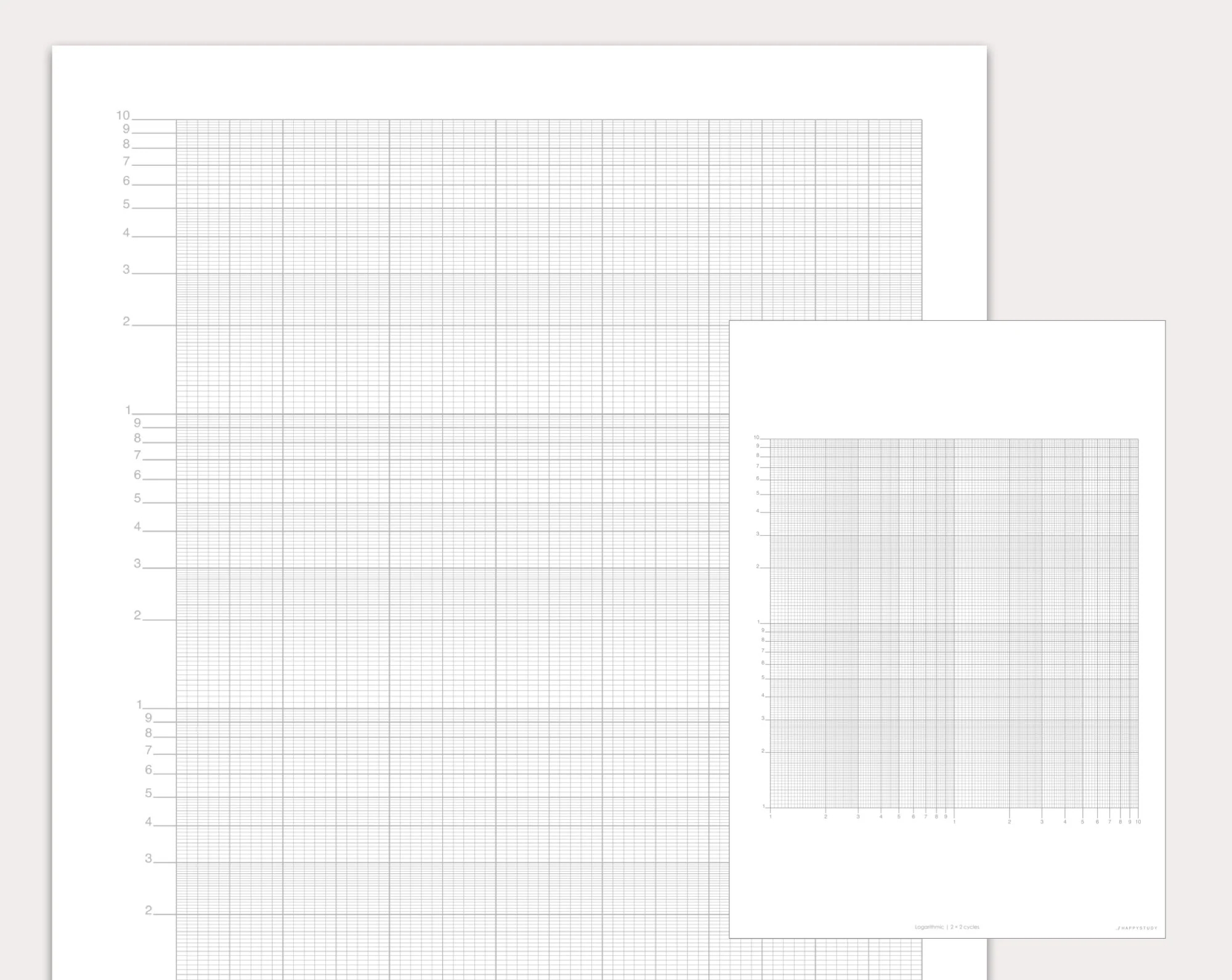 Logarithmic Graph Paper Templates semi log Log log PDF Digital Printable Etsy