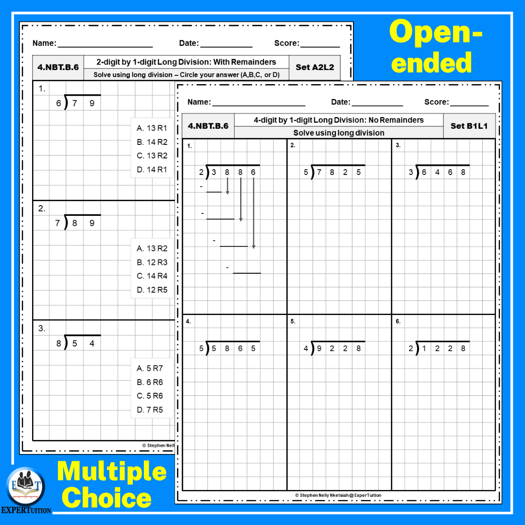 Long Division Graph Paper Printable