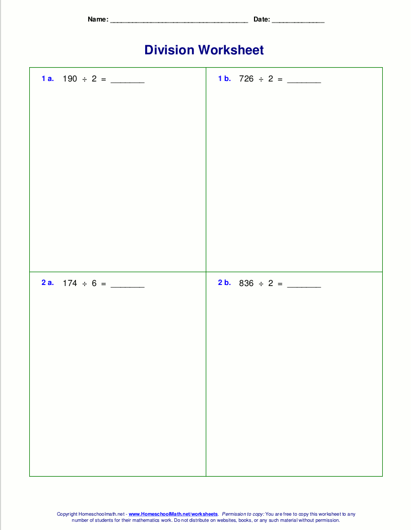 Long Division Worksheets For Grades 4 6 Long Division Worksheets For Grades 4 6