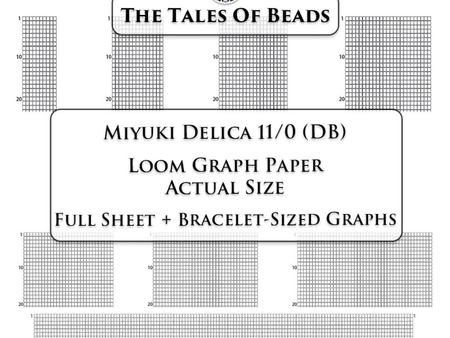 Loom Graph Paper Miyuki Delica 11 0 Actual Size Beading Graphs