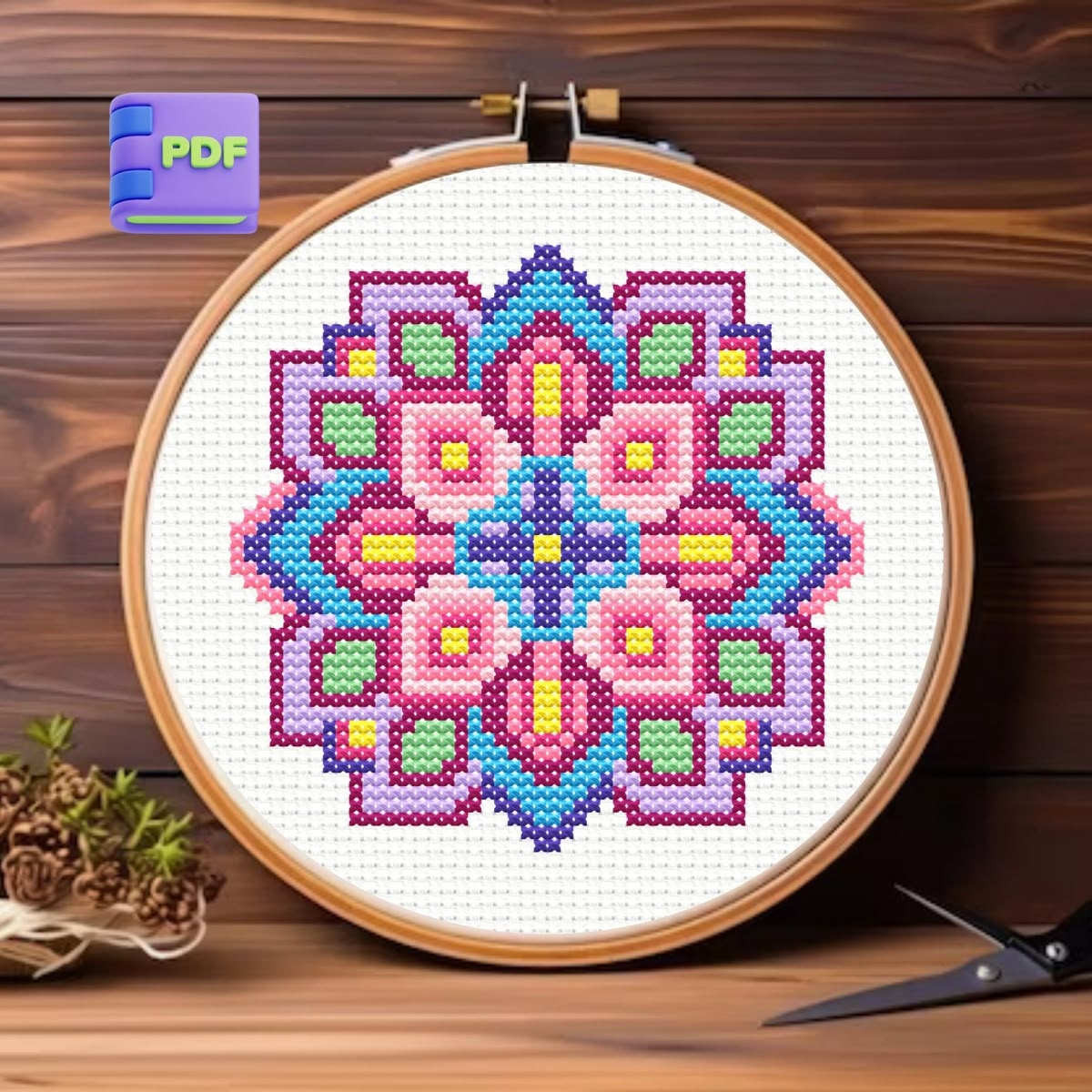 Mandala Cross Stitch Pattern PDF Cross Stitch Embroidery Pattern Download Cross Stitch Kits Cross Stitch Designs Cross Pattern Cross Design Mandala Cross Stitch Pattern PDF Cross Stitch Embroidery Pattern Download Cross Stitch Kits Cross Stitch Designs Cross Pattern Cross Design
