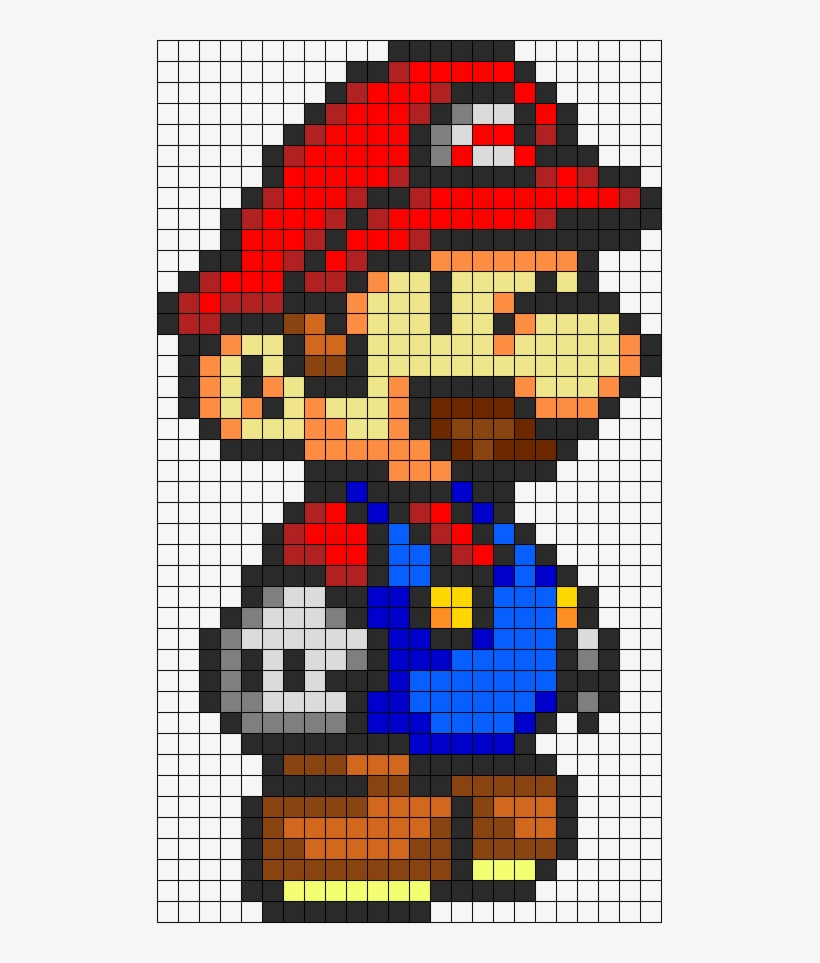 Mario Graph Paper Drawings